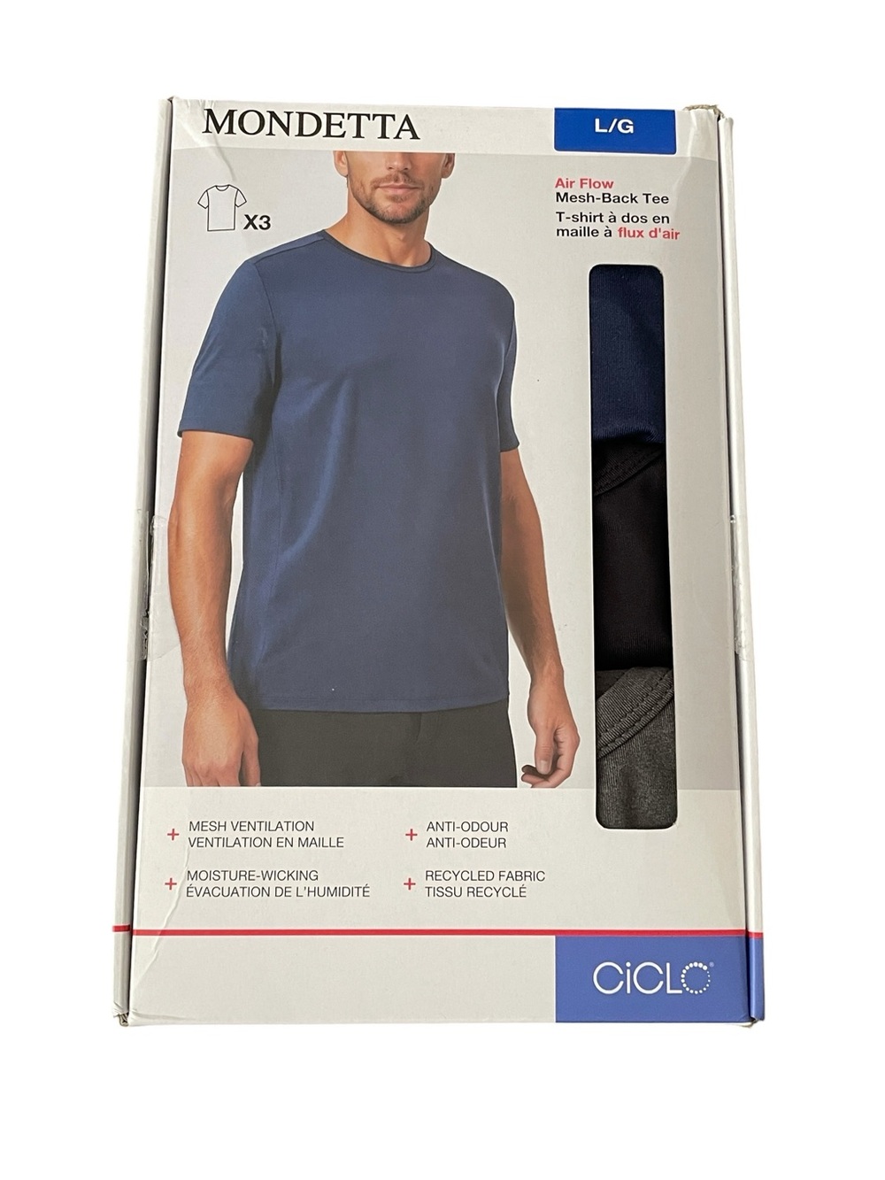 Mondetta - 3-Pack Men's Crew Neck Tee - Shirt